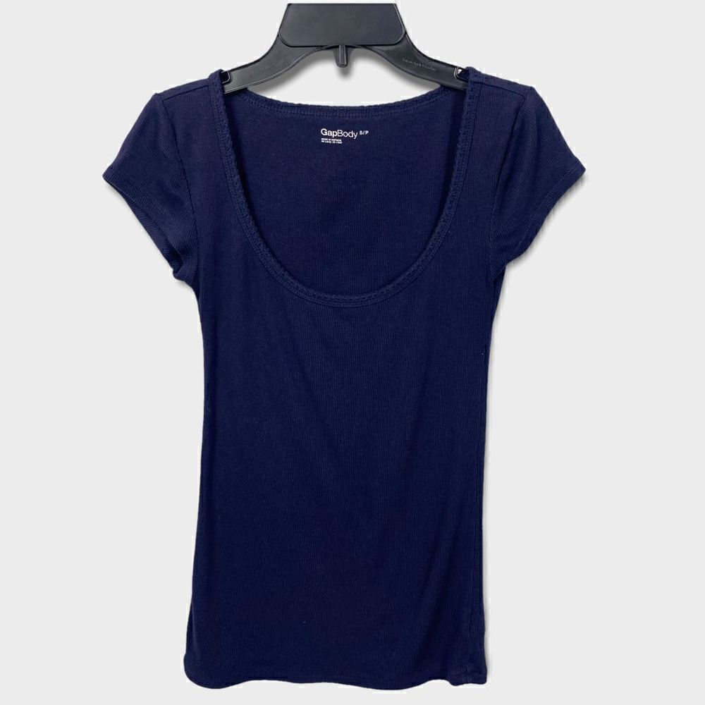Set of 2 Blue Basic Tops J Crew Gap Body - Picture 2 of 3